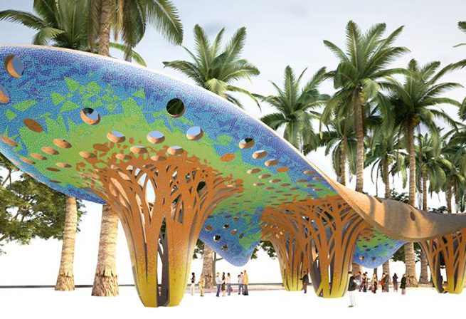 Pérgola parque Valencia